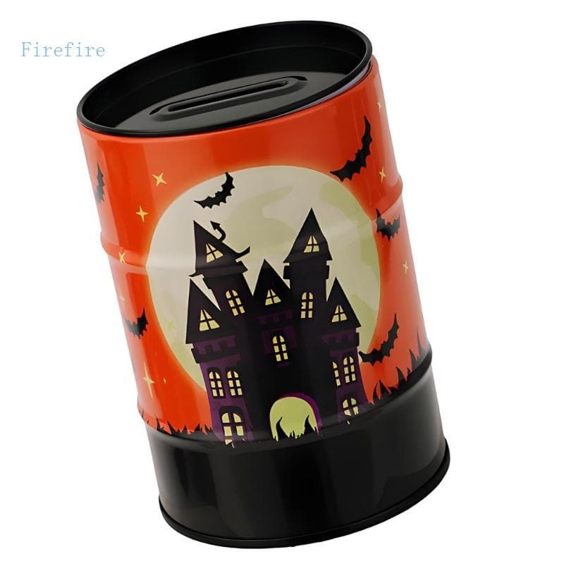 Firefire Festival Halloweens Caixa Dinheiro Lata Tema Feriado Suportes Perfeitos Para Coletar Moedas E Deco