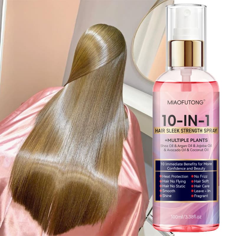 10 EM 1 Spray Sem Enxágue Para Cuidados Com Os Cabelos Hidratante Suave Melhora O Ressecamento