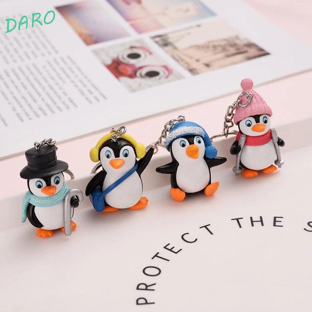 DARO Chaveiro De Pinguim Fofo , Com Pingente De Bolsa De Boneca De Desenho Animado ,