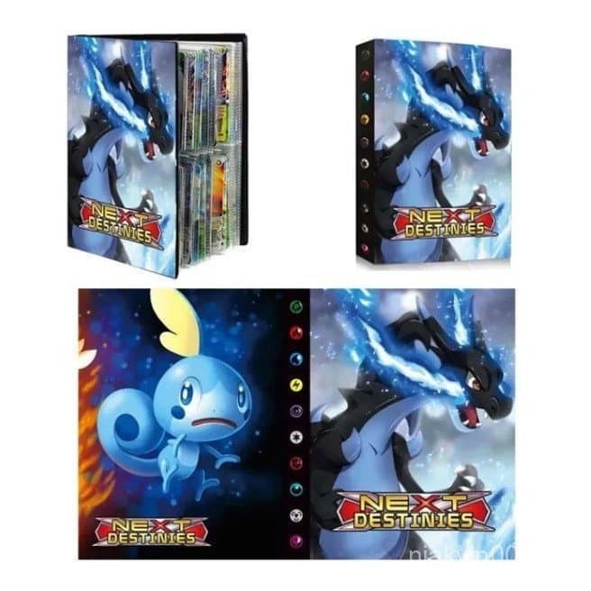 Álbum Pokémon Oficial-Pasta Porta 240 Cartas Charizard Carrinhos TU1C