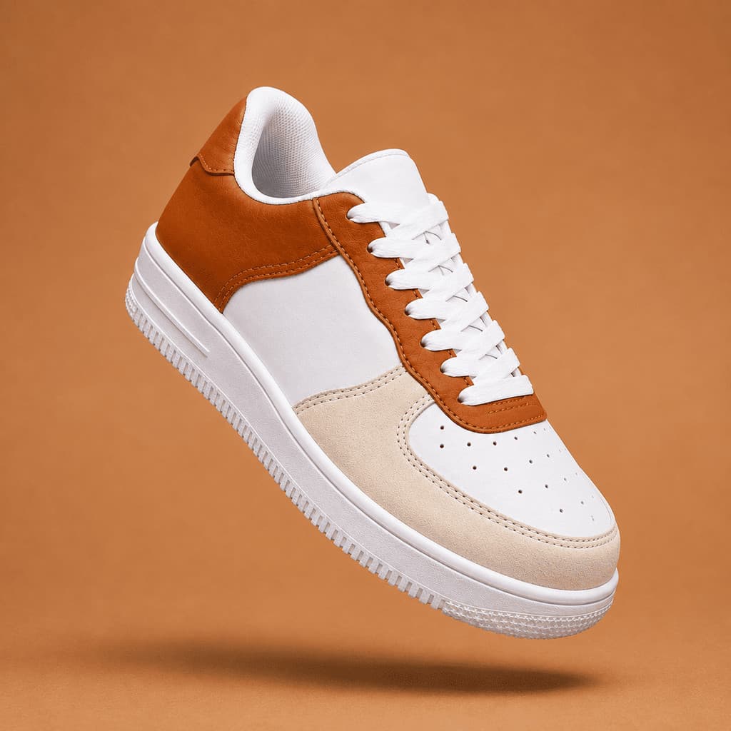 Tênis Unissex Branco Casual Solado Alto Design Atual Conforto Leve 34 a 43 Academia Treino Caminhada Leve Casual