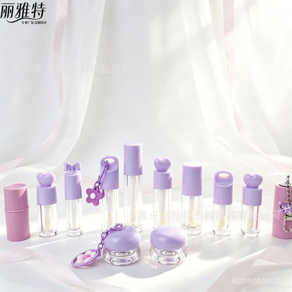 Tubos de brilho labial em estoque, conjunto de potes de máscara labial, mousse labial estilo ins, esmalte labial, blush,