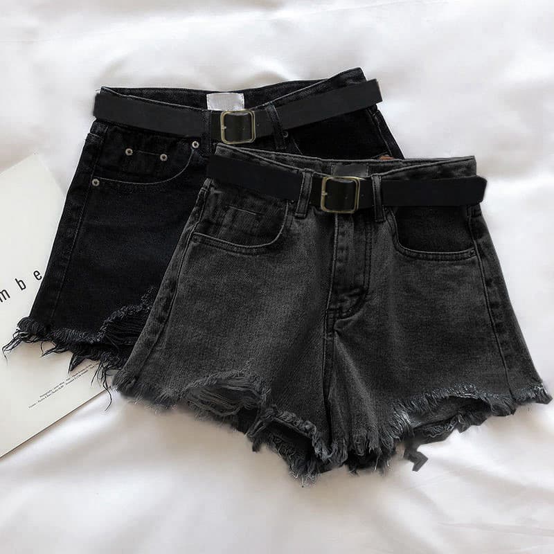 Shorts jeans rasgados femininos verão novo estilo ins na moda Casual calças quentes capa de cintura alta carne a linha d