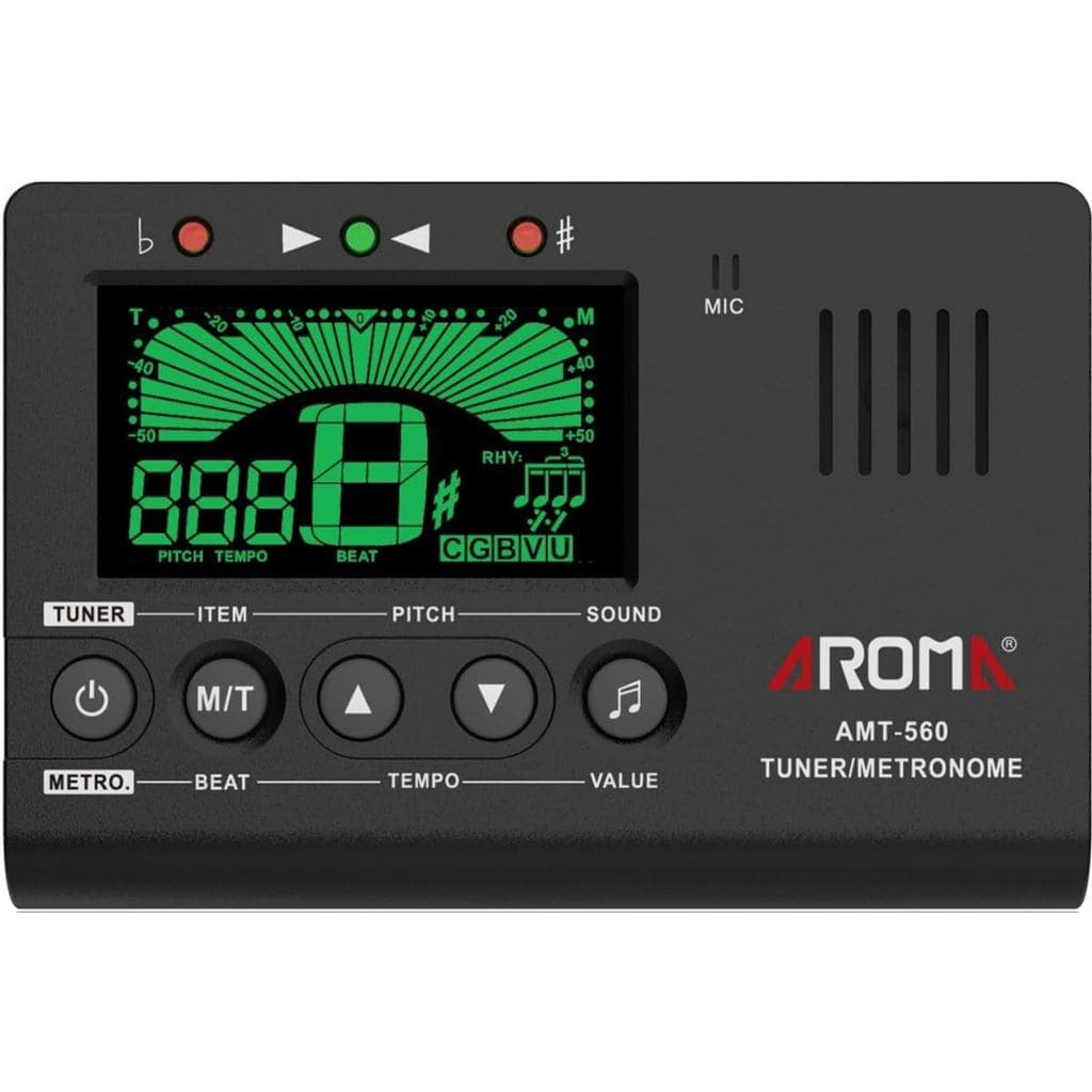 Ulumac Aroma 3 em 1 Afinador Metrônomo Digital para Todos os Instrumentos - Guitarra, Piano, Violino, Baixo, Ukulele, Tr