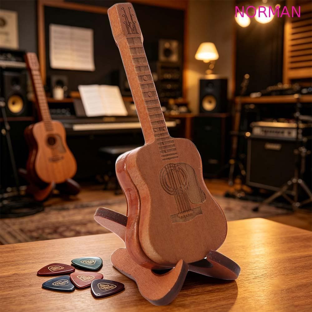Caixa De Palheta De Guitarra NORMAN , Tamanho Portátil , Acessório , Armazenamento De Palhetas , Material Estojo