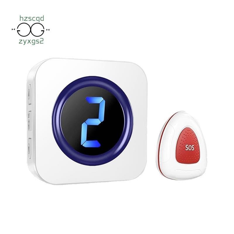 Sistema De Pager De Cuidador Sem Fio , Plugue Ue , IP55 , À Prova D'água , Botão SOS , Alerta De Enfermeira Para Monitor