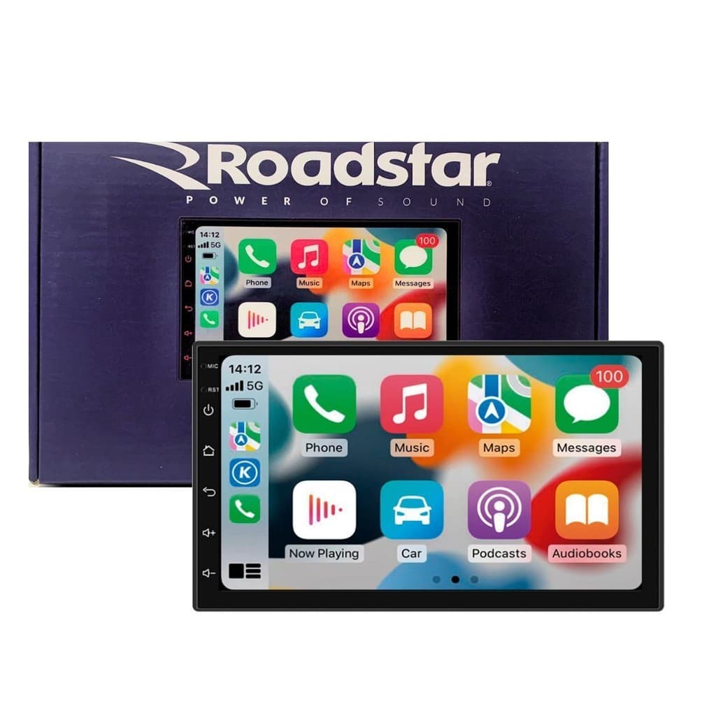 Central Multimídia RS-815BR 7” Android 2GB 32GB GPS Wi-Fi Bluetooth CarPlay Android Auto Câmera de Ré