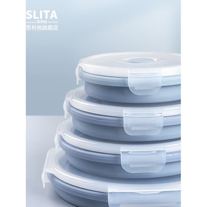 Tigela dobrável de Silicone, tigela portátil para viagem, utensílios de mesa para crianças, bebês, trabalhador de escrit