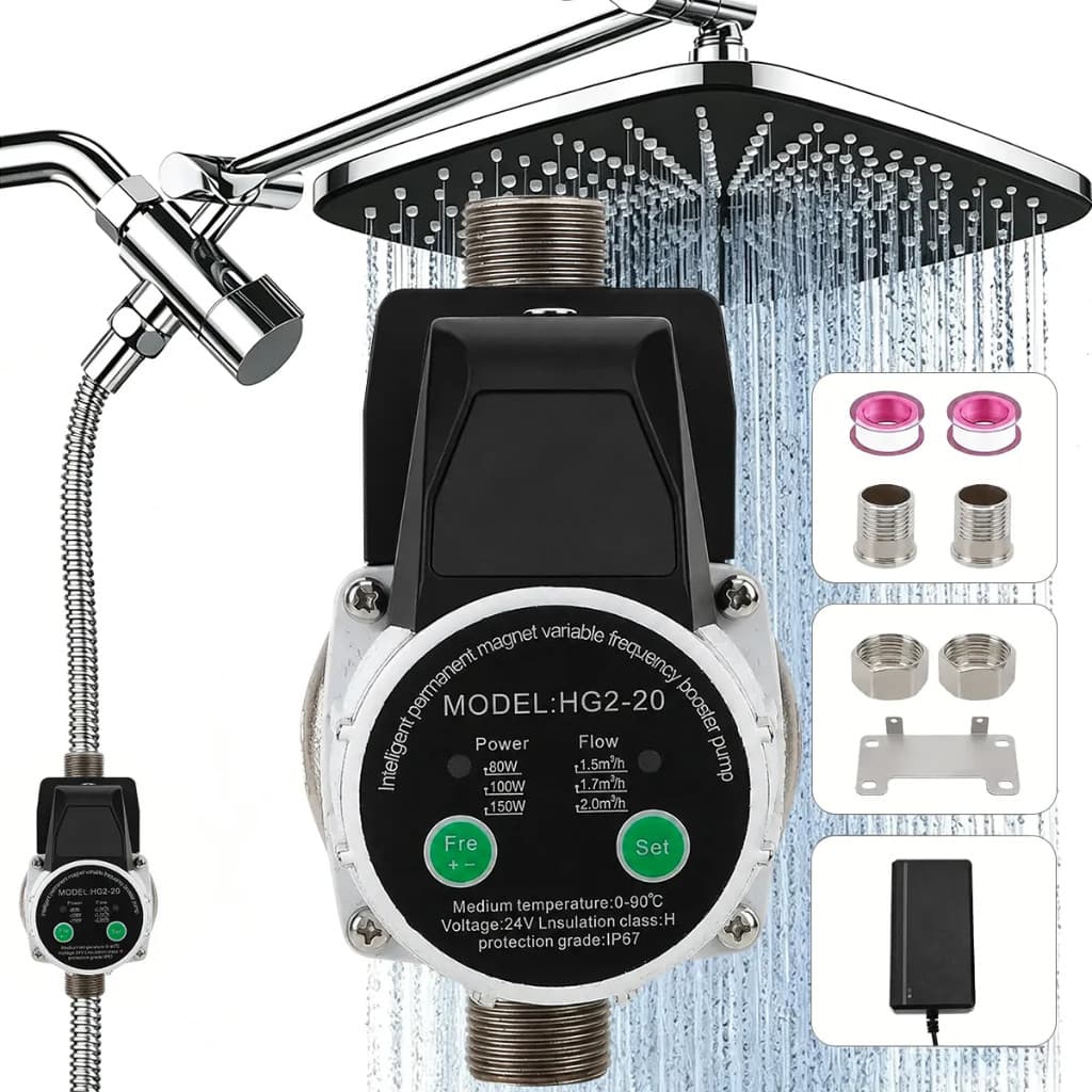 Pressurizador De Água Automático Ip67 Ajustável 150w 2000l/h
