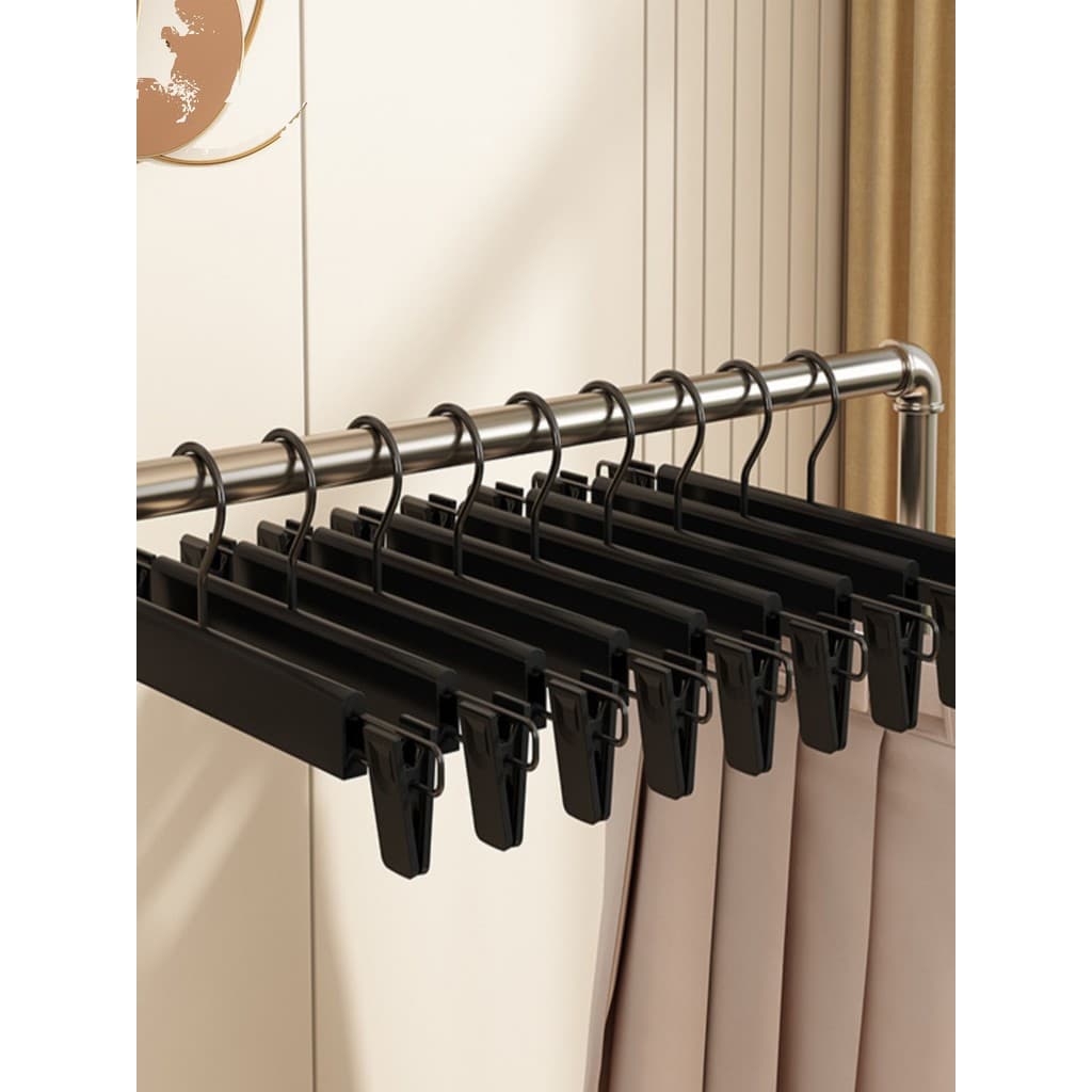 Calças foscas rack de plástico doméstico não-marcação cor antiderrapante cabide calças armazenamento rack de secagem eng