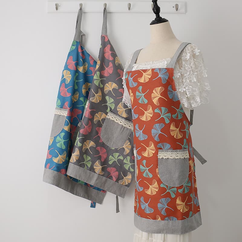 Simples moda casa cozinha cozinhar avental Workwear influenciador tecido Floral à prova dwaterproof água liberação de ól