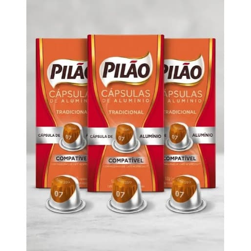 Kit de 3 caixas Café Pilão Tradicional 30 Cápsulas Nespresso