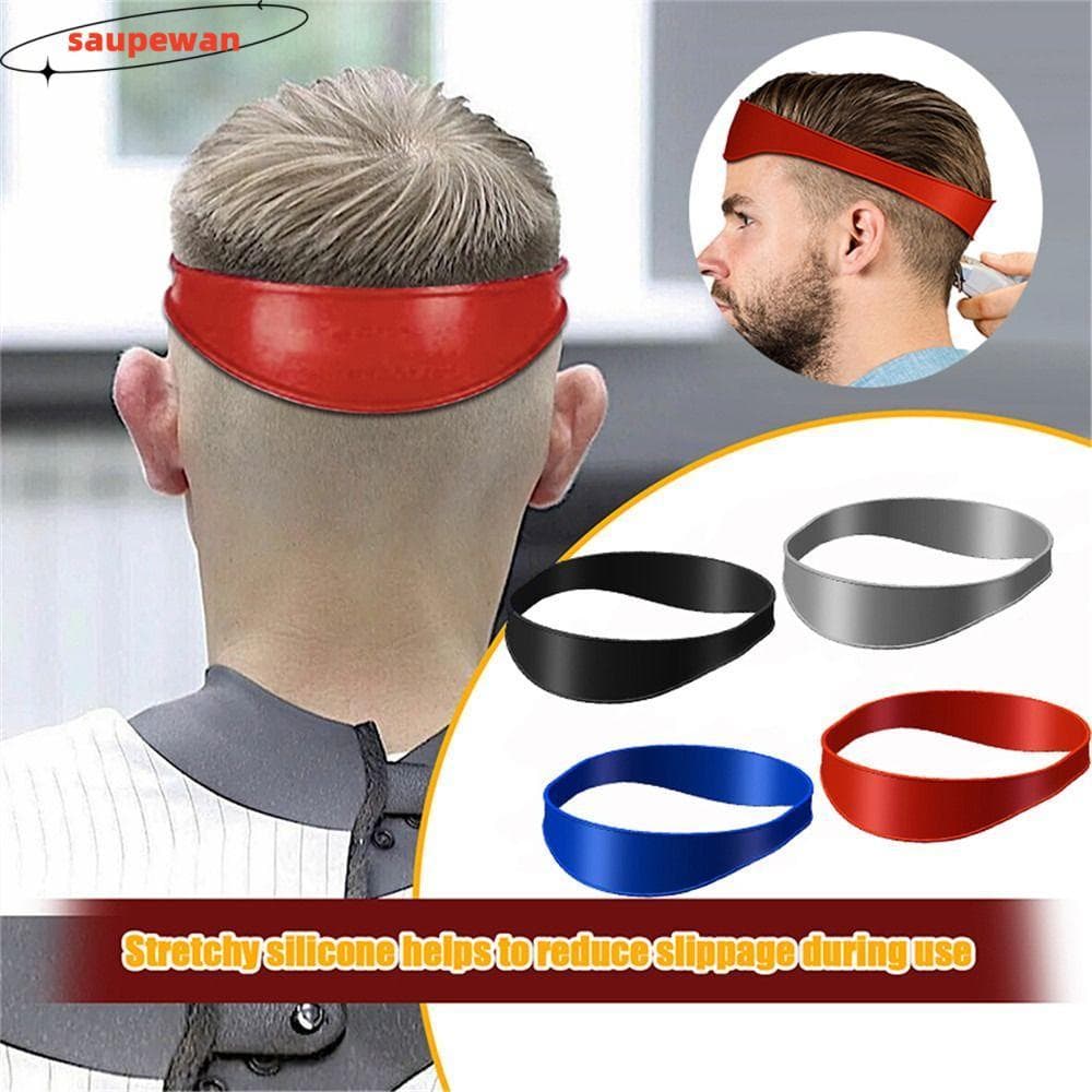 SAUPEWAN Modelo De Barbear De Decote Portátil Salão De Beleza Silicone Curvo Moda Guia De Corte De Cabelo