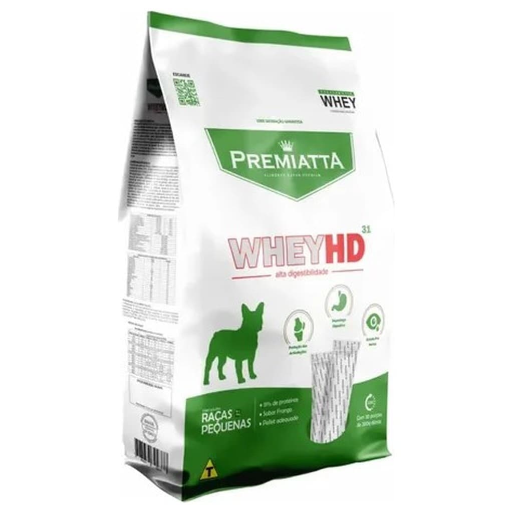 Ração Premiatta Whey HD 31 Cão Adulto Raça Pequena Mix 6kg Super Premium
