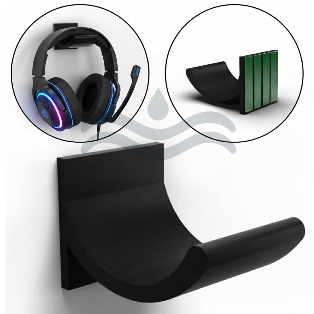 Suporte de Parede para Headset Gamer Headphone Fone de Ouvido Controle de Videogame Ganchos Multiuso com Fita Dupla Face