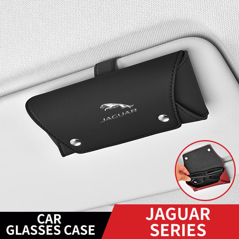 Jaguar Novo Caso De Óculos De Carro XEL XJ F-PACE XFL E XE XF Viseira Solar Magnética Caixa De Armazenamento Sol