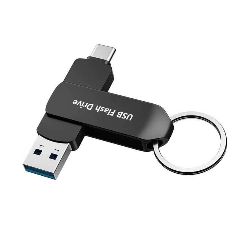 Tipo C 2TB Metal Rotativo Flash Drive Móvel USB De Alta Velocidade Duplo OTG Adequado Para Apple 15/16/17-Interface