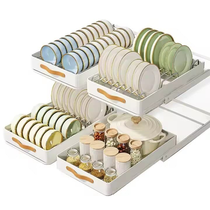 Sob A Pia Pull-Out Organizadores De Casa Com Adesivo Nano Filme Fixo Slide Gavetas Gabinete Organizador Gaiolas De Armaz