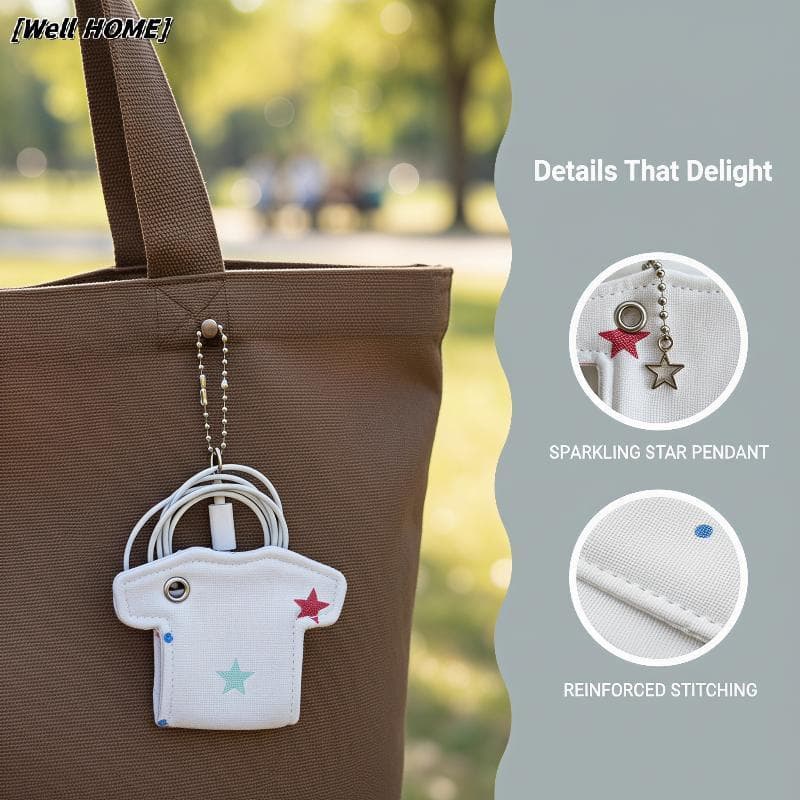 [Well HOME] Bolsa De Armazenamento De Fone De Ouvido Criativa Em Formato De Roupas Y2K Estética INS Organizador De Cabo