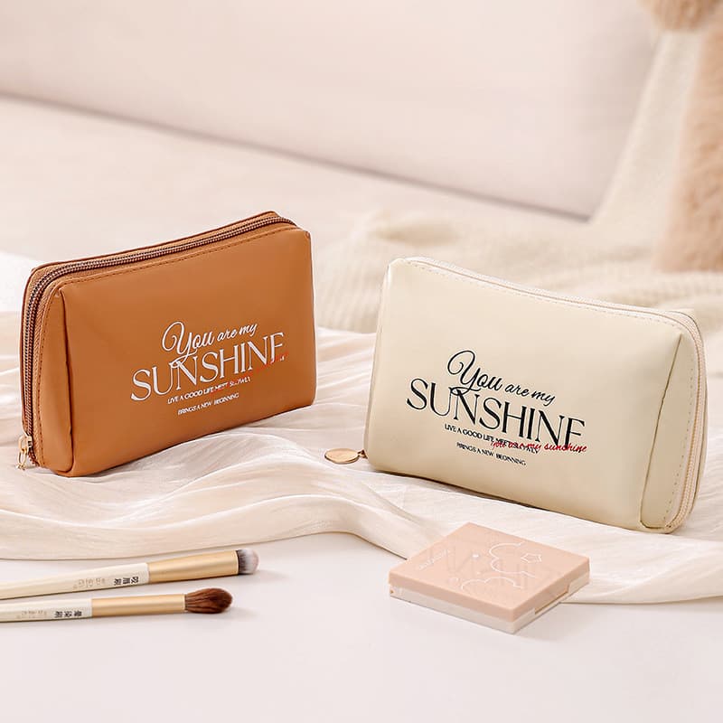 Bolsa cosmética de viagem portátil feminina de grande capacidade com sensação de alta qualidade estilo portátil de alta