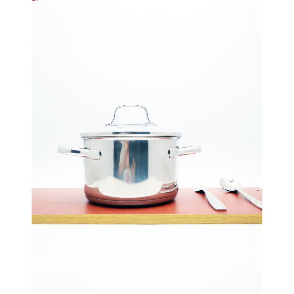 Panela de sopa pequena alemã, panela de leite, aço inoxidável, orelha dupla, fogão de indução doméstico, fogão a gás, má