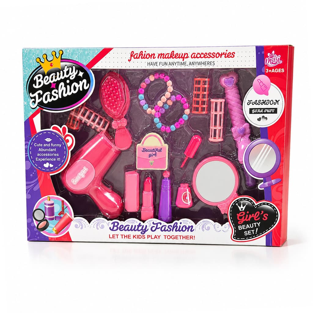 Brinquedo Menina Kit Salão de Beleza Beauty Fashion 11 Peças