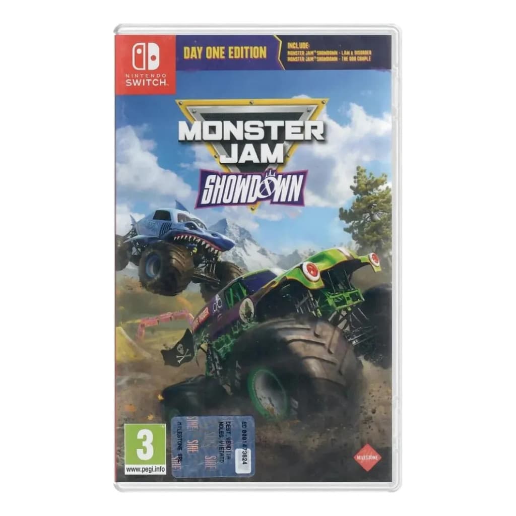 Monster Jam Showdown - Switch | Cartucho Físico Oficial Europa | Grave Digger Megalodon | Novo Lacrado na Caixa