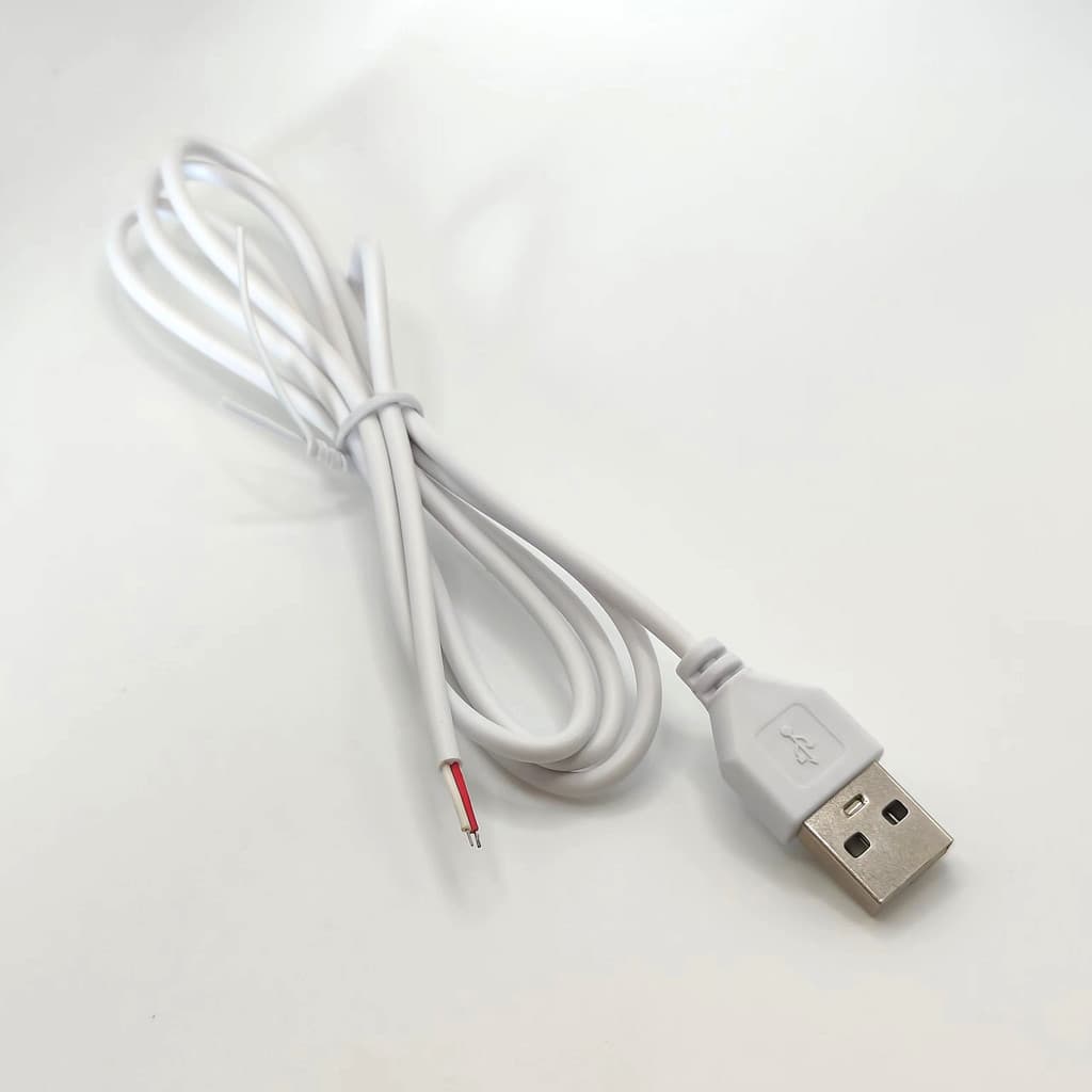 Cabo de alimentação USB 5Vusb cabo de extensão de cabeça macho 2 núcleos cabeça macho ventilador teclado sinal de luz le