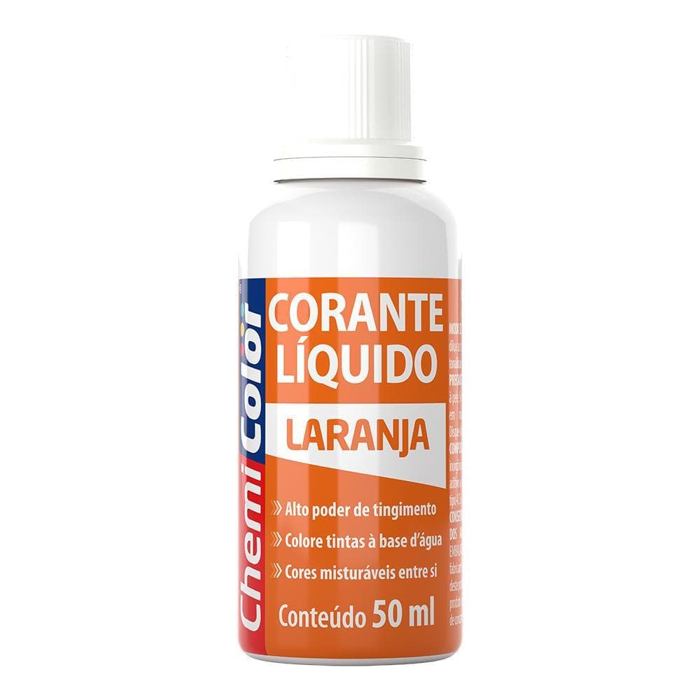 Corante Líquido Chemicolor Laranja 50ml para Tinta e Pintura