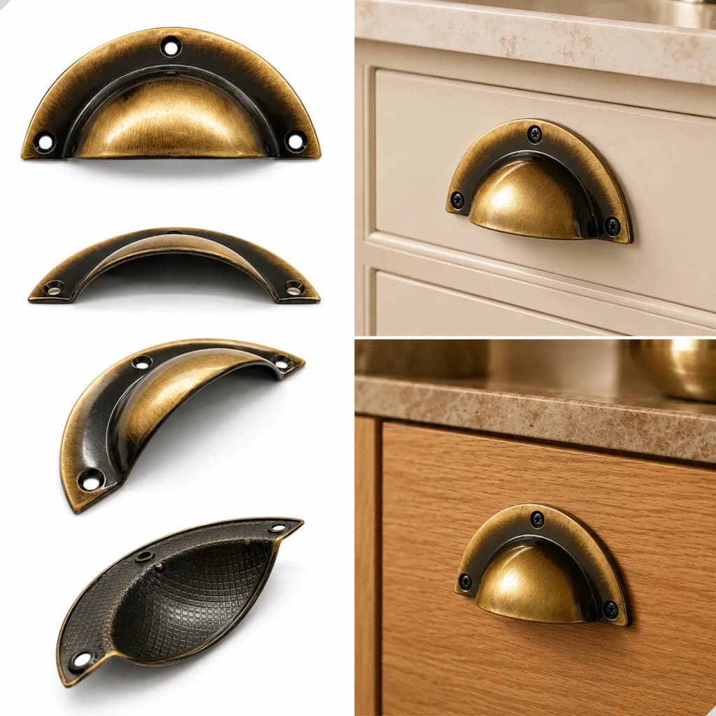 Kit 4 Puxador Móveis Concha Gaveta Armário Luxo Premium