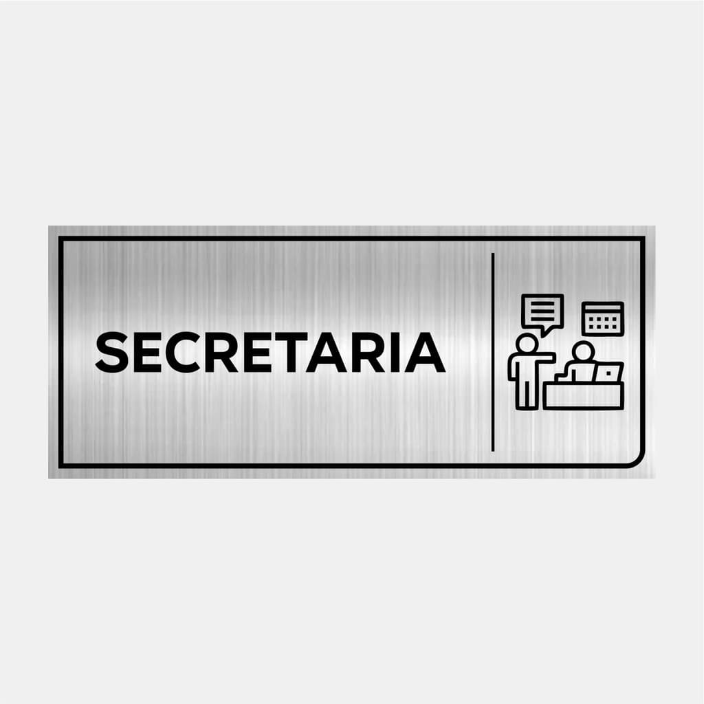 Placa Secretaria Identificação Porta 24x10cm