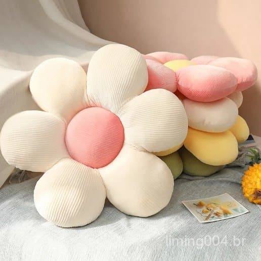 Flor de Pelúcia / Almofada Travesseiro Fofinha Sofá Cadeira Cama Decoração Dormir Crianças Presente Ursinho criança mãe