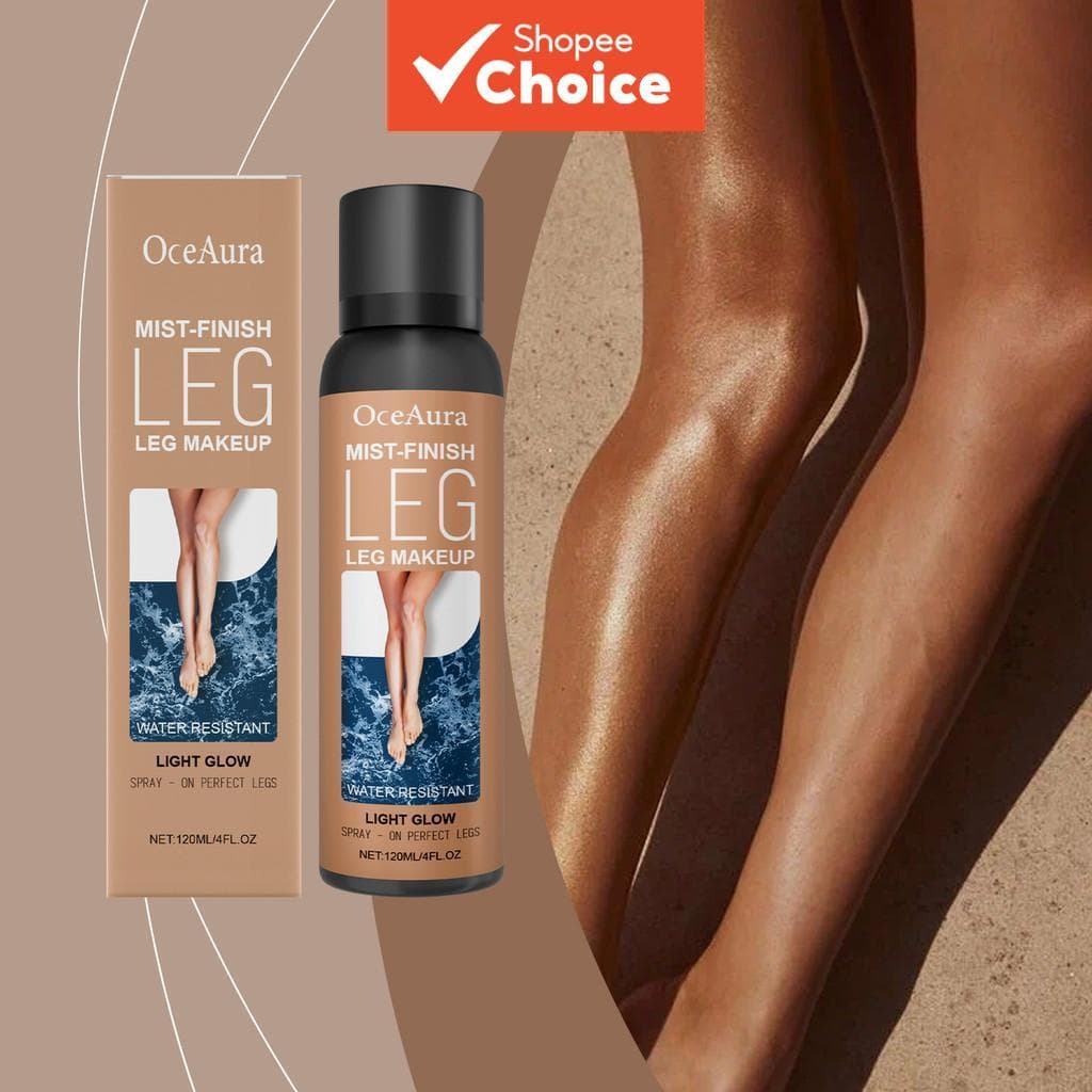 Spray Autobronzeador Avançado para Pernas 120 ml – Toque Suave na Pele com EDTA Dissódico e Óleo de Palma – Secagem