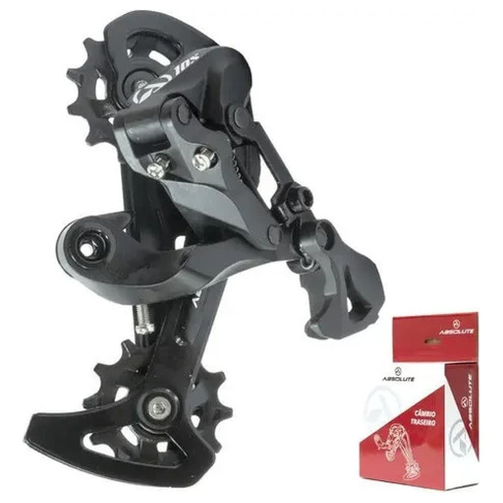 Câmbio Traseiro Absolute Wild 10V Até 42 Dentes Preto Bicicleta MTB Speed