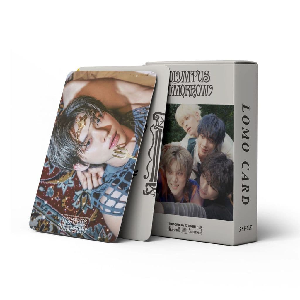 Cartões Fotográficos Holográficos 55pcs/box TXT 2026 Saudações Da Temporada Cartão KPOP Laser LOMO