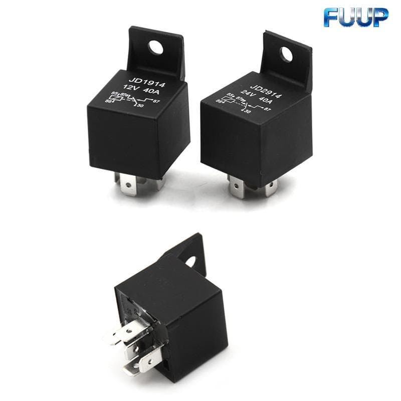 FUUP 5 Pinos 40A Relé De Carro Automotivo Normalmente Aberto DC 12V/24V Relés Para Luz Principal Quente