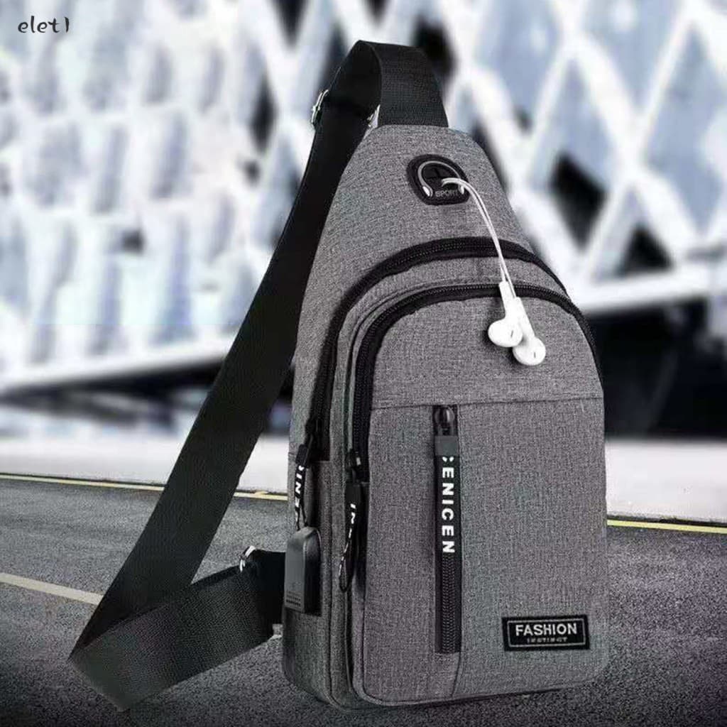 Bolsa De Peito De Tecido Oxford Masculina , Mochila Com Vários Bolsos , Ombro Crossbody , Espesso , Esportes Ao Ar Livre