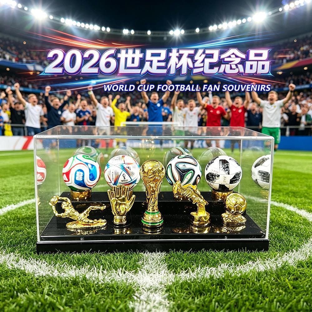Coleção de Mini caixa de presente de futebol da copa do mundo 2026 Mega Messi C Luo mercadoria lembrança menino presente