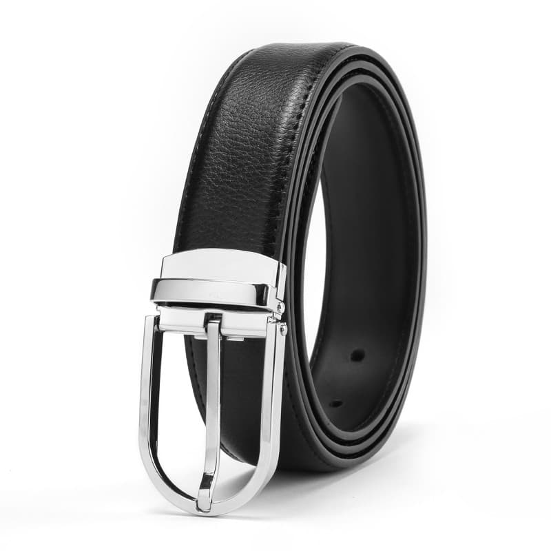 Cinto masculino redondo buraco pino fivela cinto masculino de meia-idade juventude versão coreana na moda Casual masculi