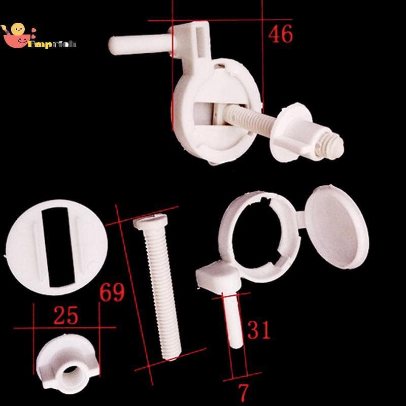 EMCH > 1 Conjunto/2 Peças De Parafusos De Plástico Para Assento De Vaso Sanitário , Ferramentas De Reparo De Dobradiças