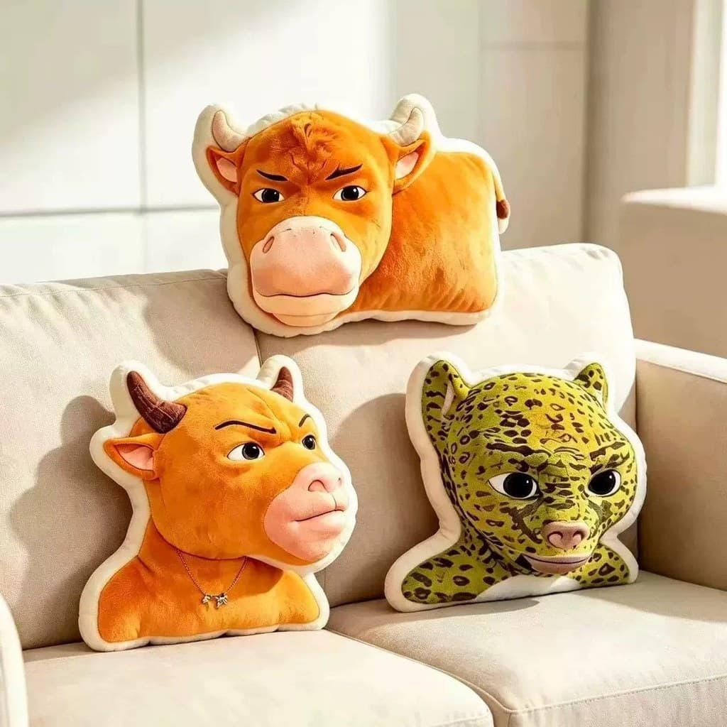 Niulai filme série animal engraçado abstrato alienígena criativo dos desenhos animados animal brinquedo de pelúcia almof