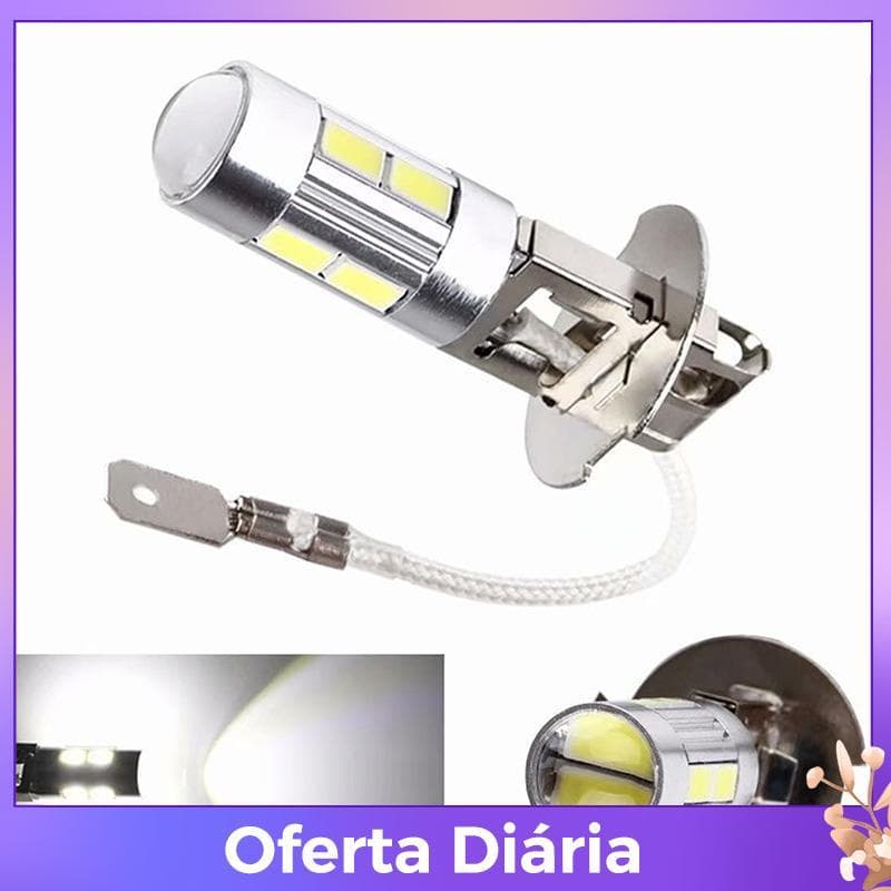 Esteque no 2 Peças H1 H3 Lâmpadas LED Para Carro 6000K Branco De Alta Potência 10-SMD 5630 Decodificação De Luz De Nebli