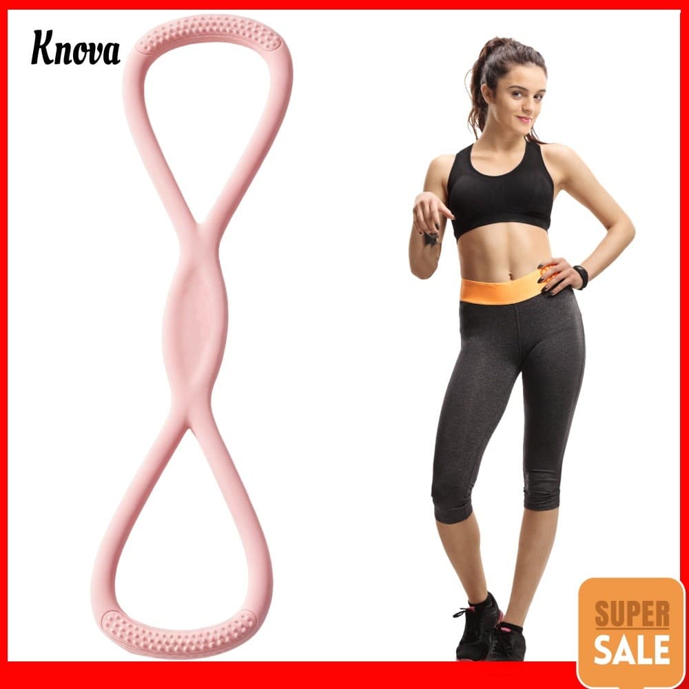 Figura-8 Faixa De Resistência Faixas Elásticas De Alta Elasticidade De Exercício Modeladoras Para Ioga Pilates