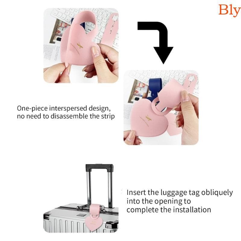 Bly Soft Mala Bagagem Etiqueta De Coração Convite Etiquetas De Mochila De