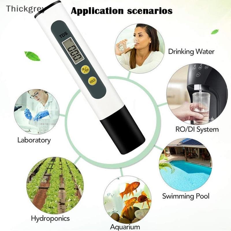 thickgrey 0.01 Tds Ec Medidor De PH Para Caneta Testadora Digital De Qualidade Da Água Com Faixa De 0-14 BR