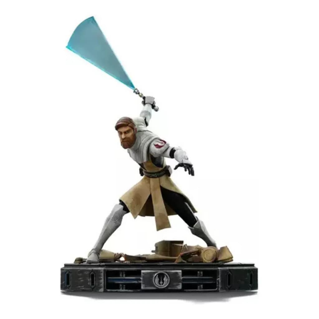 Iron Studios Obi-Wan Kenobi Clone Wars Estátua Star Wars Peça Colecionável para Exibir e Decorar