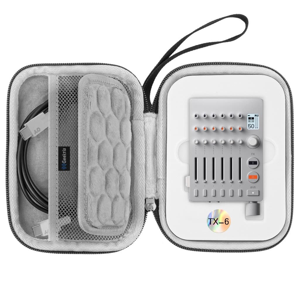 Estojo Rígido Geekria Compatível Com Teen Engineering TP-7 , Bolsa De Viagem Portátil (Cinza Escuro)