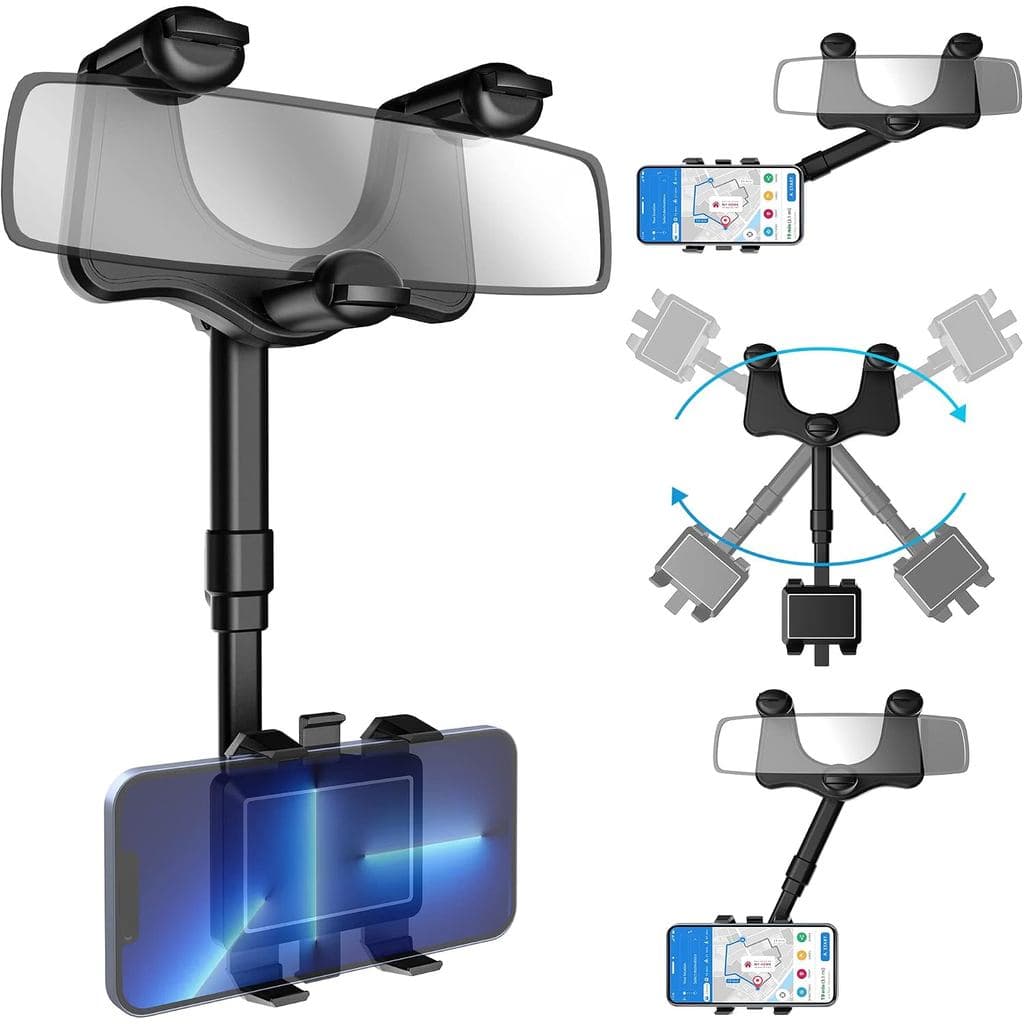 Suporte Para Telefone Com Espelho Retrovisor SXhyf , 2023 Giratório E Retrátil , Universal , Carro Celular Adequado iPho