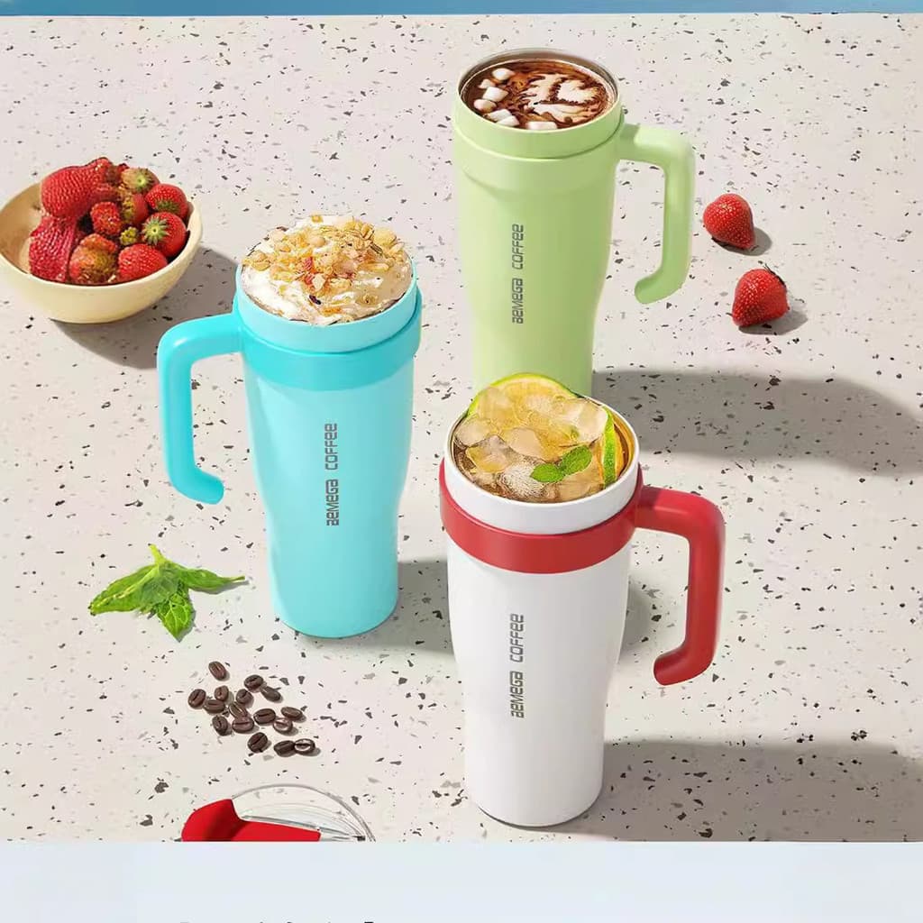 Copo térmico de aço inoxidável 304, 40oz, copo térmico de aço inoxidável, grande capacidade, copo de palha, portátil, co