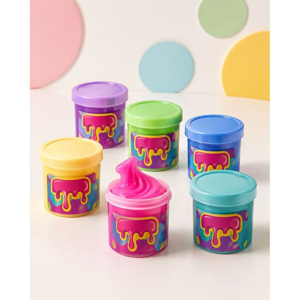 Slime Infantil Geleca Colorida Massinha Antiestresse Varias Cores / Slime Infantil Geleca Colorida Pote